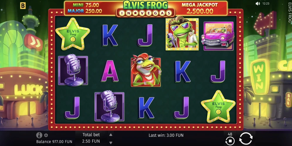 Elvis Frog in Vegas gameplay