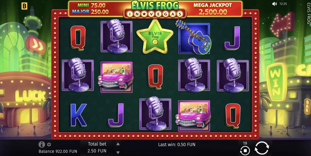 Elvis Frog in Vegas Slot