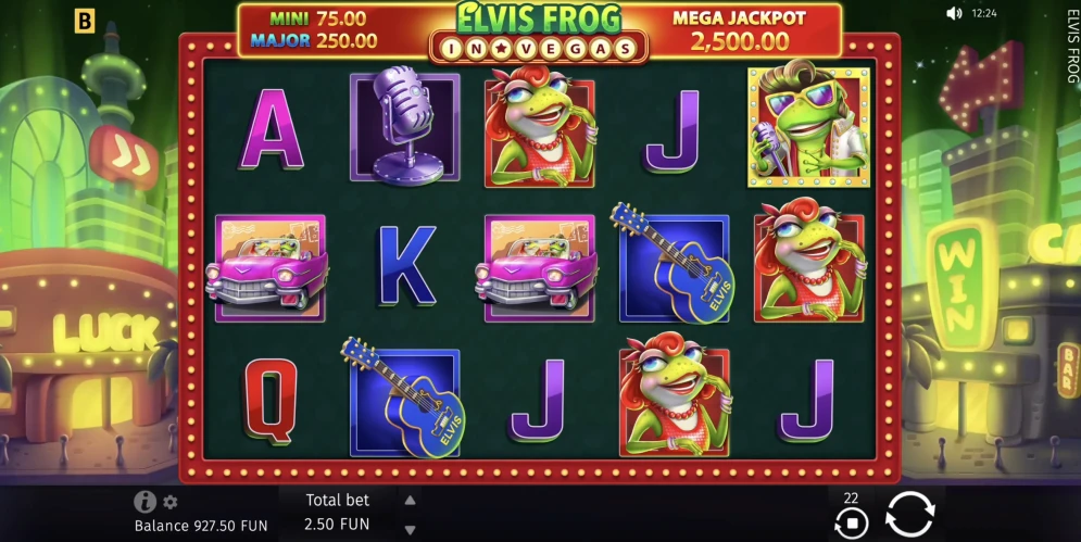 Elvis Frog in Vegas Slot